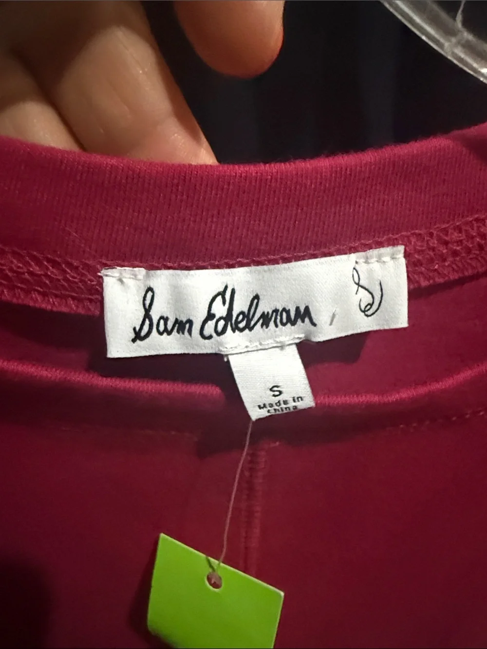 Sam Edelman Berry Short Sleeve Ruched Side Tie Top